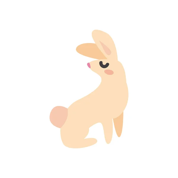 Lapin blanc doodle — Image vectorielle