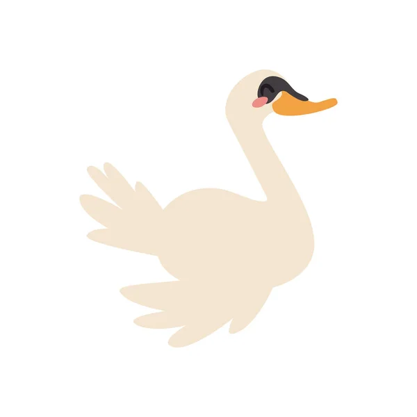 Hermoso cisne garabato — Vector de stock