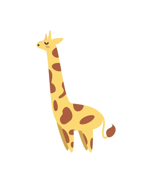 Happy giraffe doodle — стоковый вектор