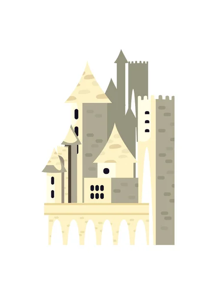 Château en pierre dorée — Image vectorielle