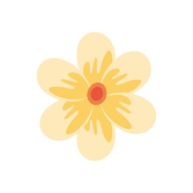 düz sarı çiçek illüstrasyonu