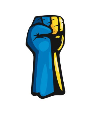 düz Ukrayna yumruk tasarımı