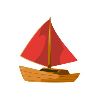 düz kırmızı gemi tasarımı