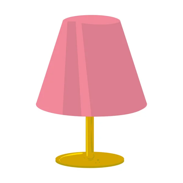 Bureau lampe rose — Image vectorielle