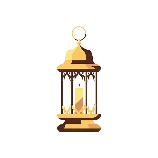 Lapos dekoratív arab lámpa — Stock Vector