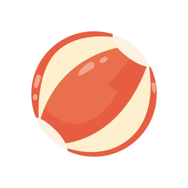 Flat beach ball illustration — Stock Vector