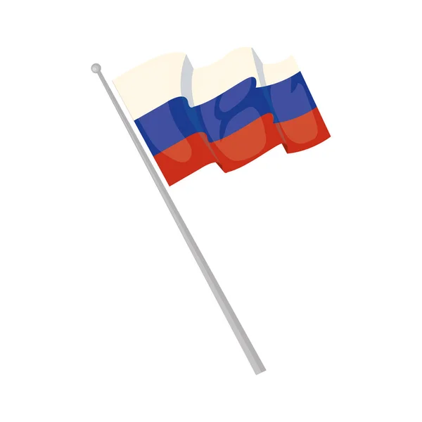 Россия машет флагом — стоковый вектор