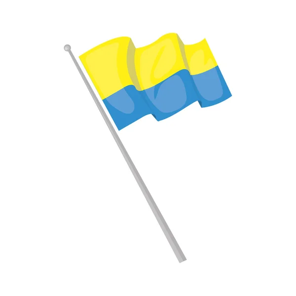 Ukraina viftande flagga — Stock vektor