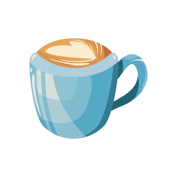 Plat koffie latte ontwerp — Stockvector