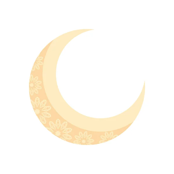 Goldenes flaches Monddesign — Stockvektor