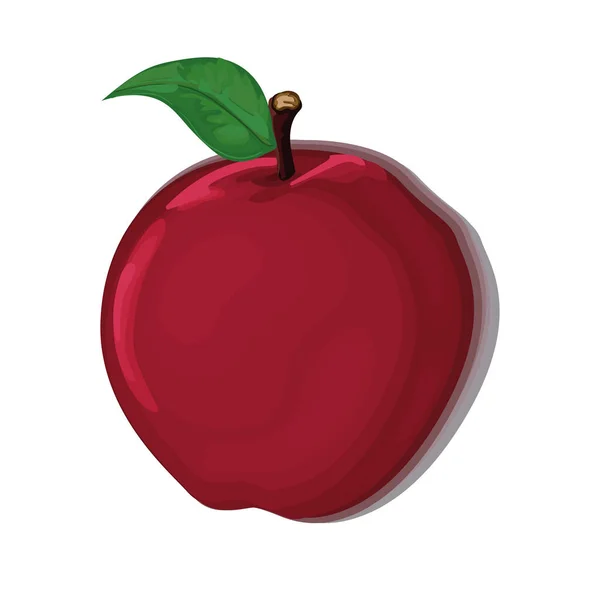 การออกแบบแอปเปิ้ลที่สมจริง — ภาพเวกเตอร์สต็อก