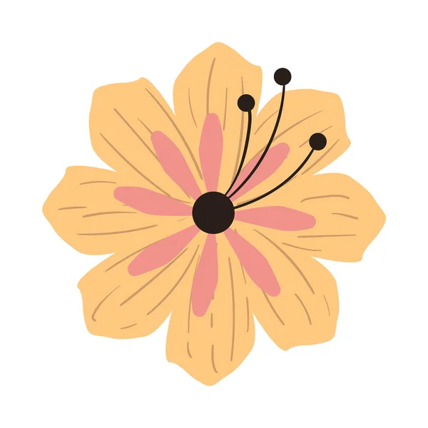 Yellow flower design — Stock Vector