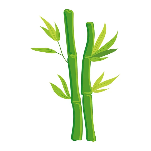 Árbol de bambú verde — Vector de stock