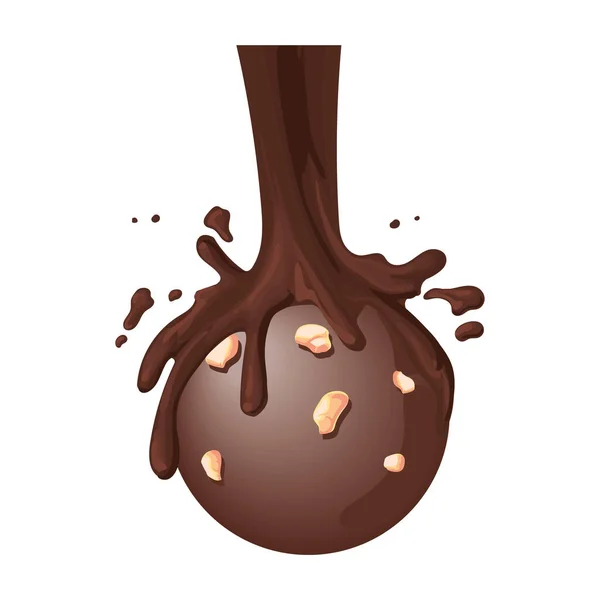 Chocolade bubble ontwerp — Stockvector