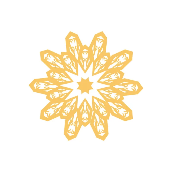 Ilustrasi bintang emas datar - Stok Vektor
