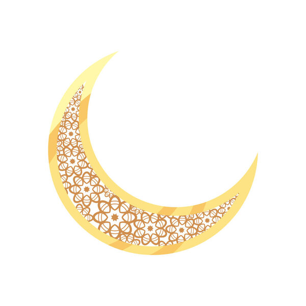 flat eid mubarak moon design
