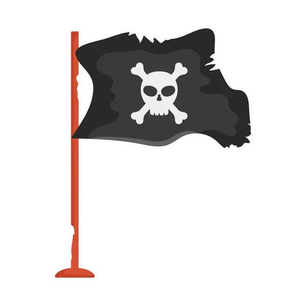 Icono de bandera pirata — Archivo Imágenes Vectoriales