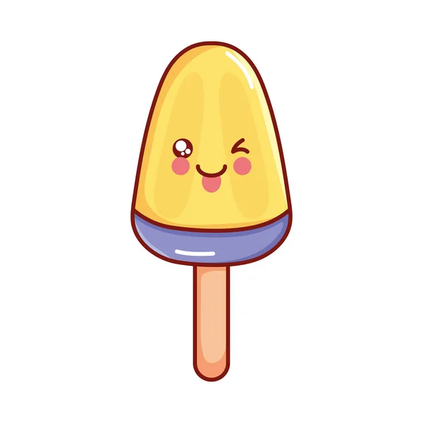 Lolly de glace kawaii — Image vectorielle