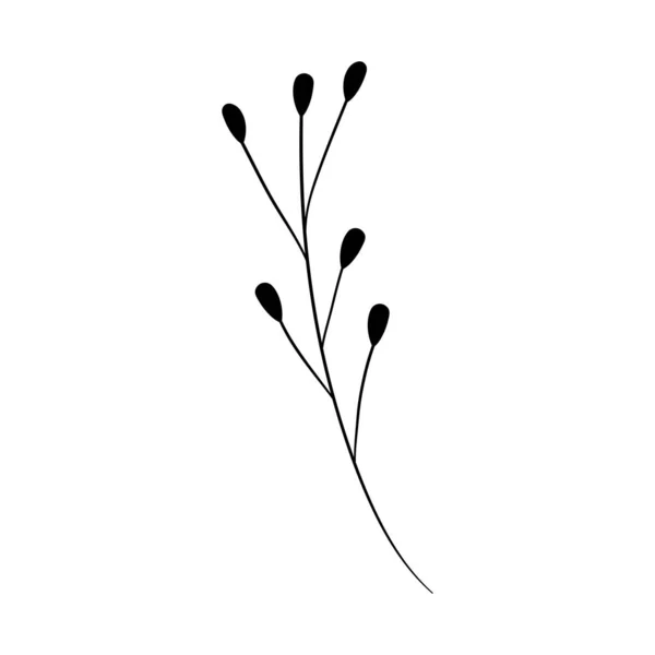 Dekorativ gren med bär — Stock vektor