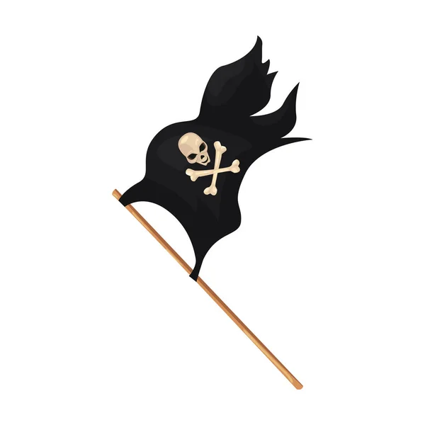 平的海盗旗 — 图库矢量图片