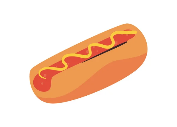 Conception de hot dog plat — Image vectorielle