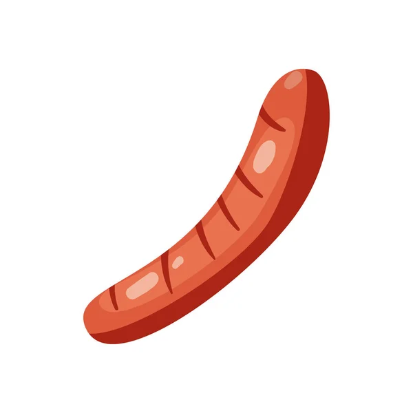 扁平明亮的香肠设计 — 图库矢量图片