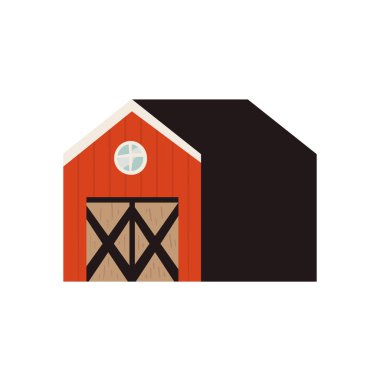 düz kırmızı ahır tasarımı