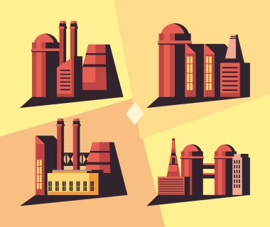 Güç için dört düz istasyon