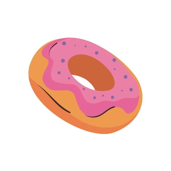 Flaches rosa Donut-Design — Stockvektor