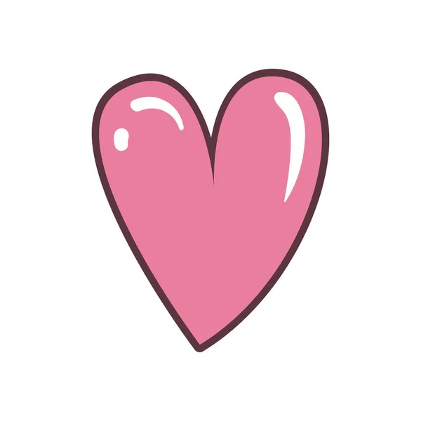 Diseño de corazón rosa — Vector de stock