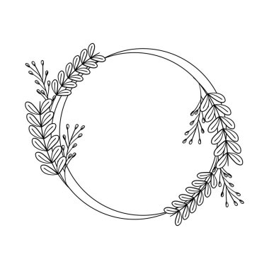 Yapraklı dekoratif çelenk