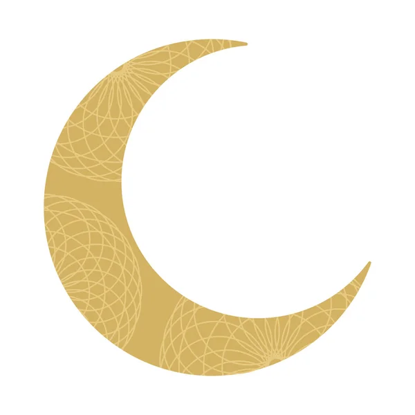 Icono de luna dorada — Vector de stock