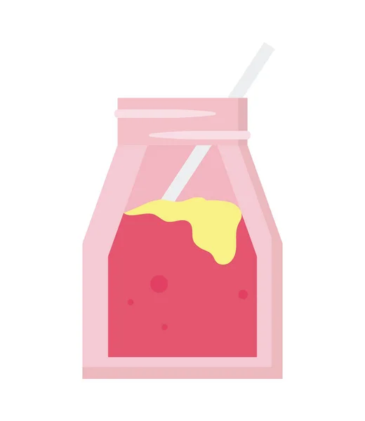 Rózsaszín tejesüveg — Stock Vector