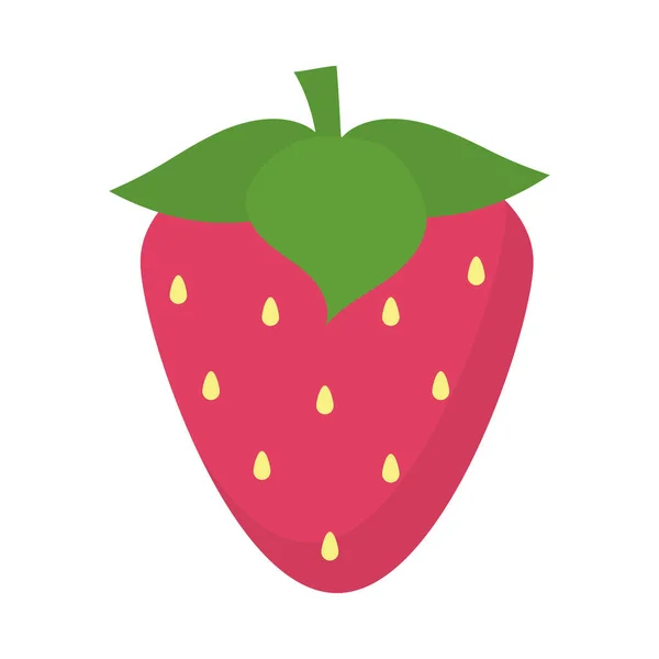 Fresa icono de la fruta — Vector de stock