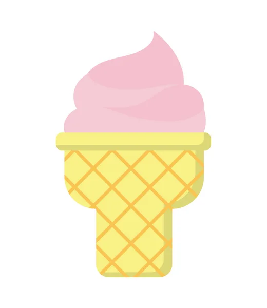 Soft ice cream cone — Stock Vector