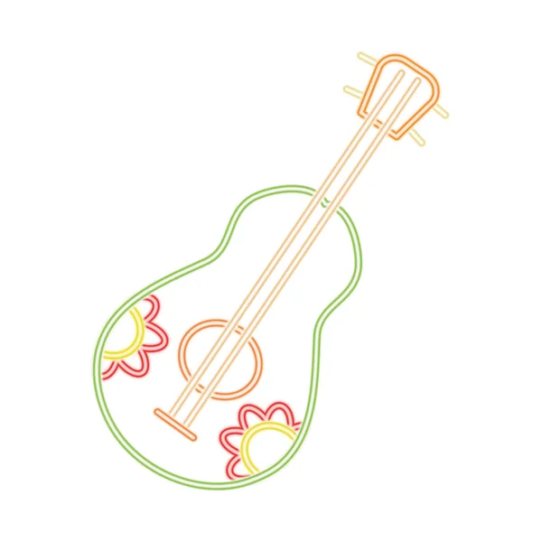 Icône mexicaine de guitare — Image vectorielle