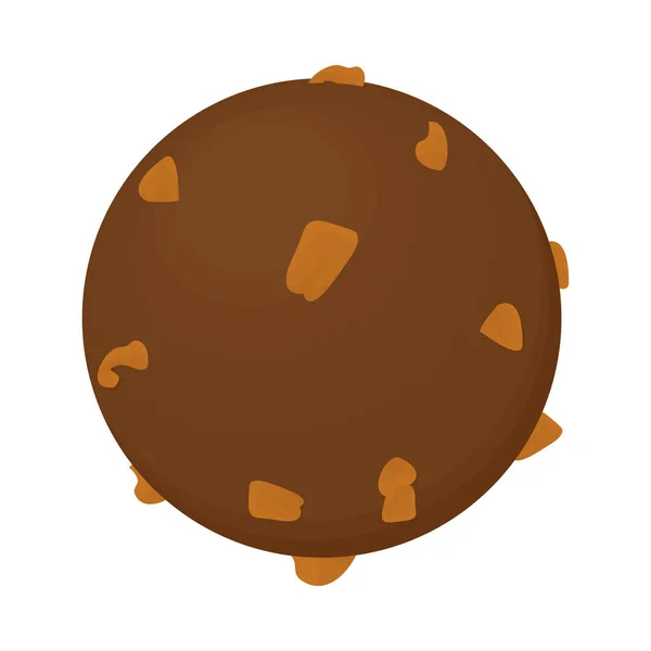 Icône boule de chocolat — Image vectorielle