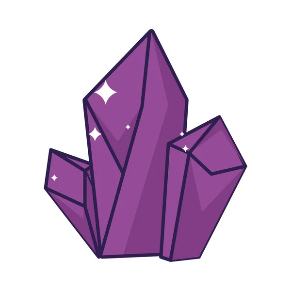 紫色の尖った結晶 — ストックベクタ