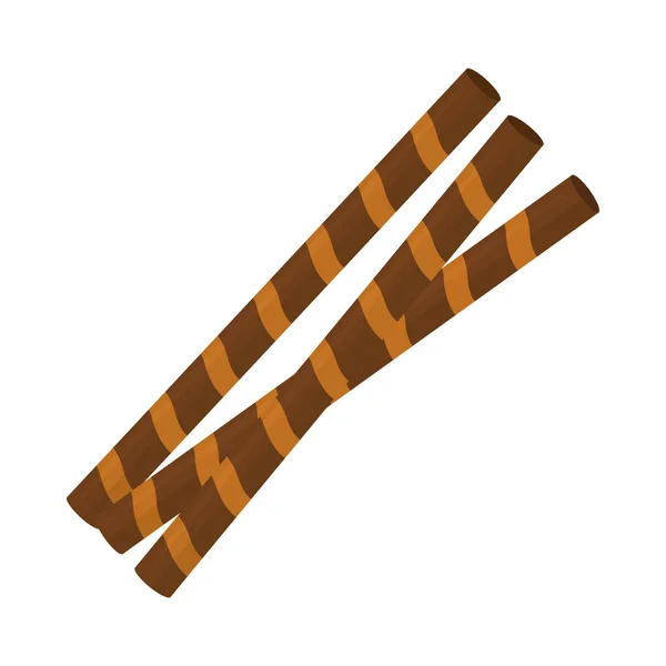 Csokoládé Ostya tekercsek — Stock Vector