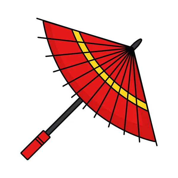 Japanese umbrella icon — Stock Vector