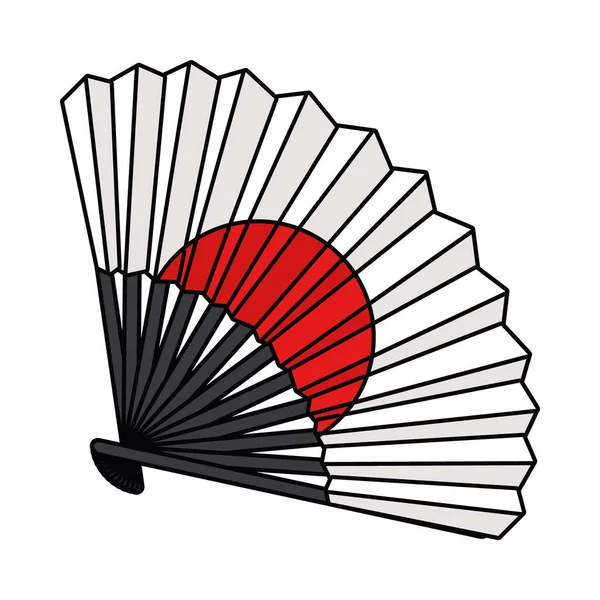 Ventilador de mão japonês —  Vetores de Stock