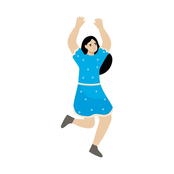 Jeune femme dansant — Image vectorielle