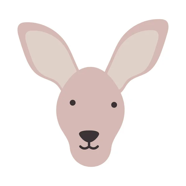 Cute kangaroo face — ストックベクタ