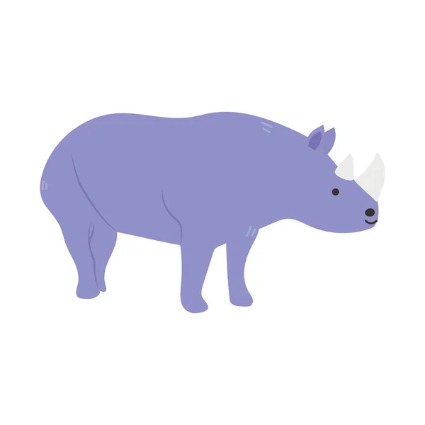 Icône de rhino mignon — Image vectorielle