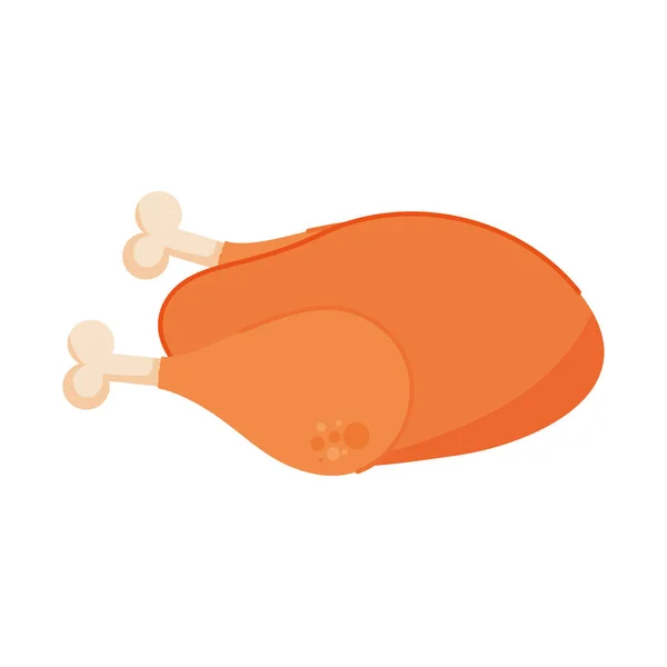 Icône de poulet rôti — Image vectorielle