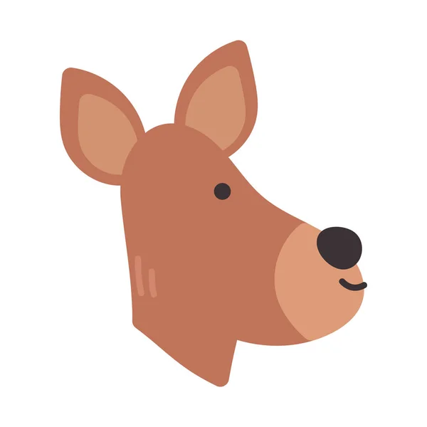 かわいい鹿の顔 — ストックベクタ