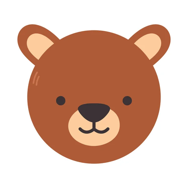 Χαριτωμένο αρκουδάκι πρόσωπο — Διανυσματικό Αρχείο