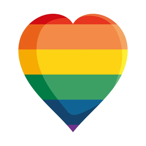 Pride heart icon — Stock Vector