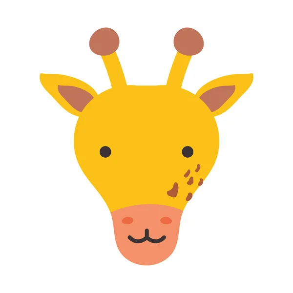 Roztomilé žirafy tvář — Stockový vektor