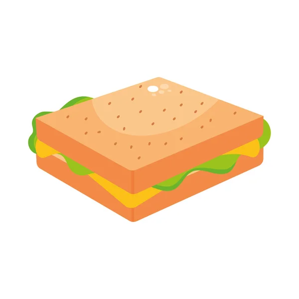 Sandwich pictogramafbeelding — Stockvector